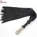 Real Genuine Cow Hide Leather Flogger 25 Falls Black Heavy & Steel Studded
