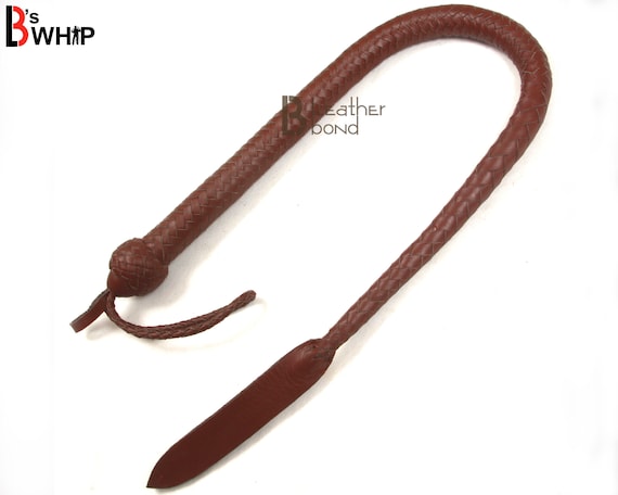 Bull Whip 08 feet long 16 strands Genuine Real Cow Leather Stock Whip Heavy Whip 