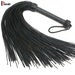 Real Genuine Cow Hide Leather Lace Flogger 100 Falls Black Heavy & Stingy Whip 
