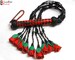 Real Genuine Cow Hide Leather Flogger 9 Braided Falls Heavy Roses & Thorny Cat-o-nine Tails Flog 