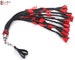 Real Genuine Cow Hide Leather Finger Flogger Cat 0 Nine Falls Black Heavy Duty Thuddy Flog whip Rose Flogger 