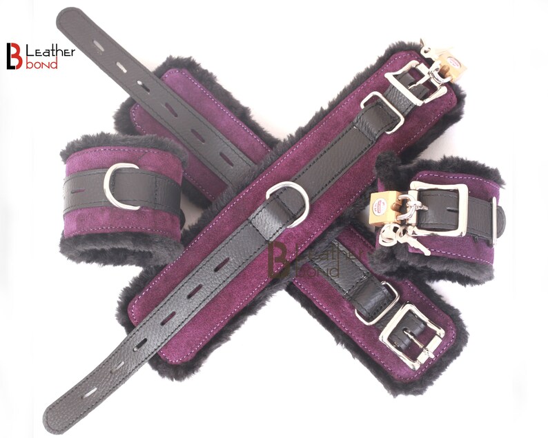 leather wrist and ankle cuffs