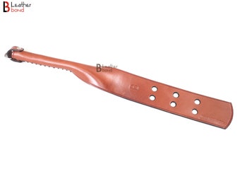 Real Cow Hide Belting Leather Paddle Slapper Lightweight and Flexible with Sturdy Handle