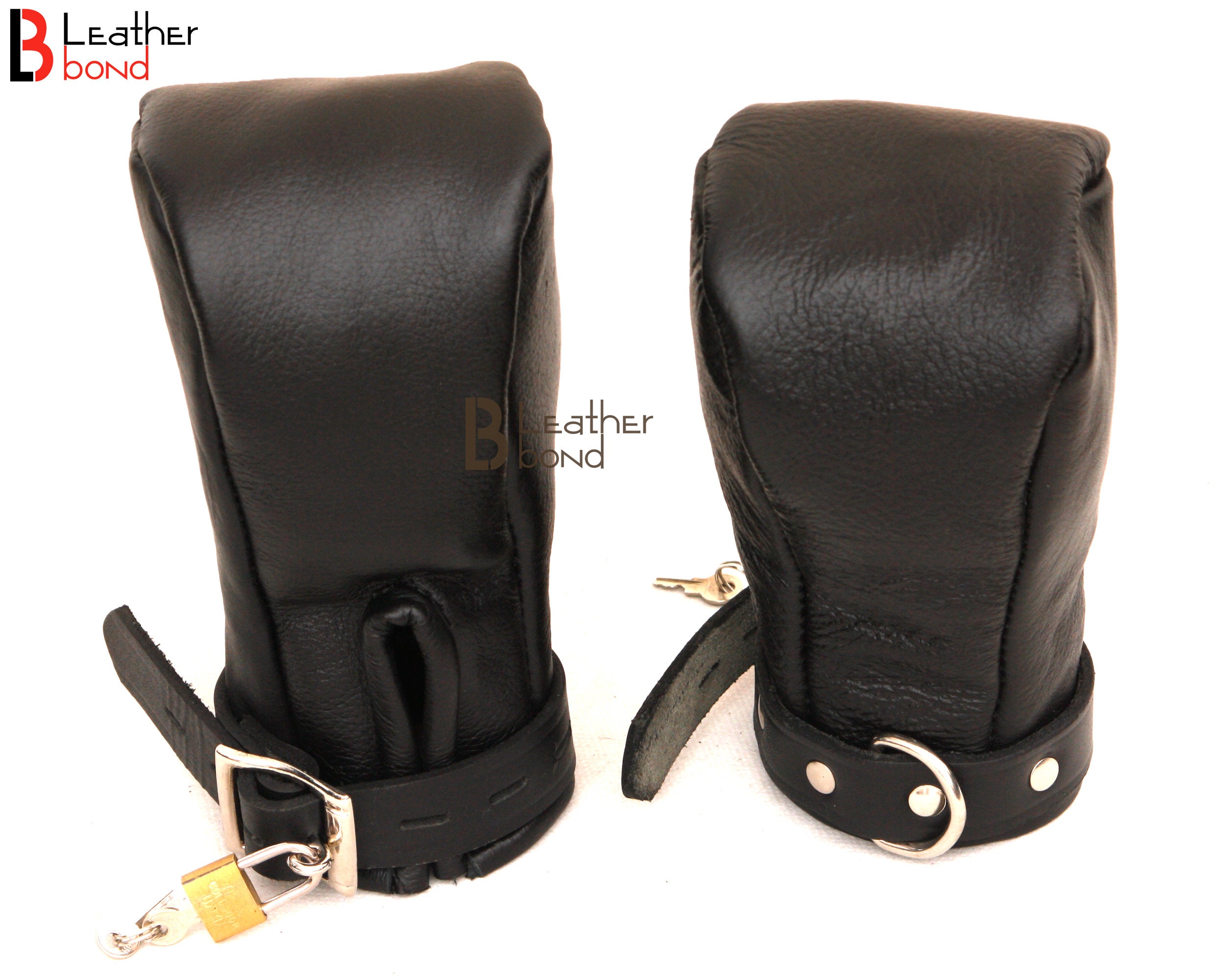 Real Cow Hide Leather Fist Mitts Gloves Restraint Bondage Etsy UK