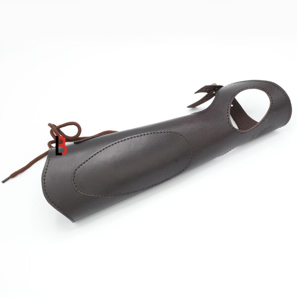 Recurve Bow Accessories Hunt & Seek Thick Cow Leather Archery Hand Guard Glove - For Recurve & Compound Bows Cow Leather Archery Glove