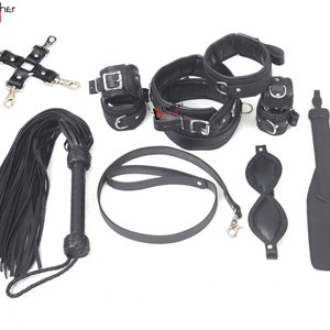 Paquete de 3 cuerdas suaves, kit de bondage sexual negro, juego de  principiantes BDSM, kit de sujeción de cuerdas de bondage, juguetes  sexuales