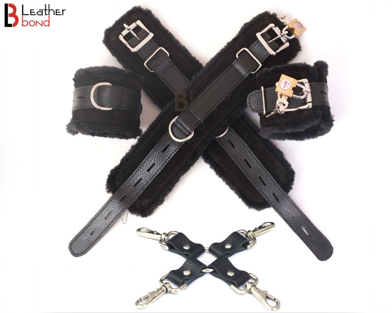 leather wrist and ankle cuffs