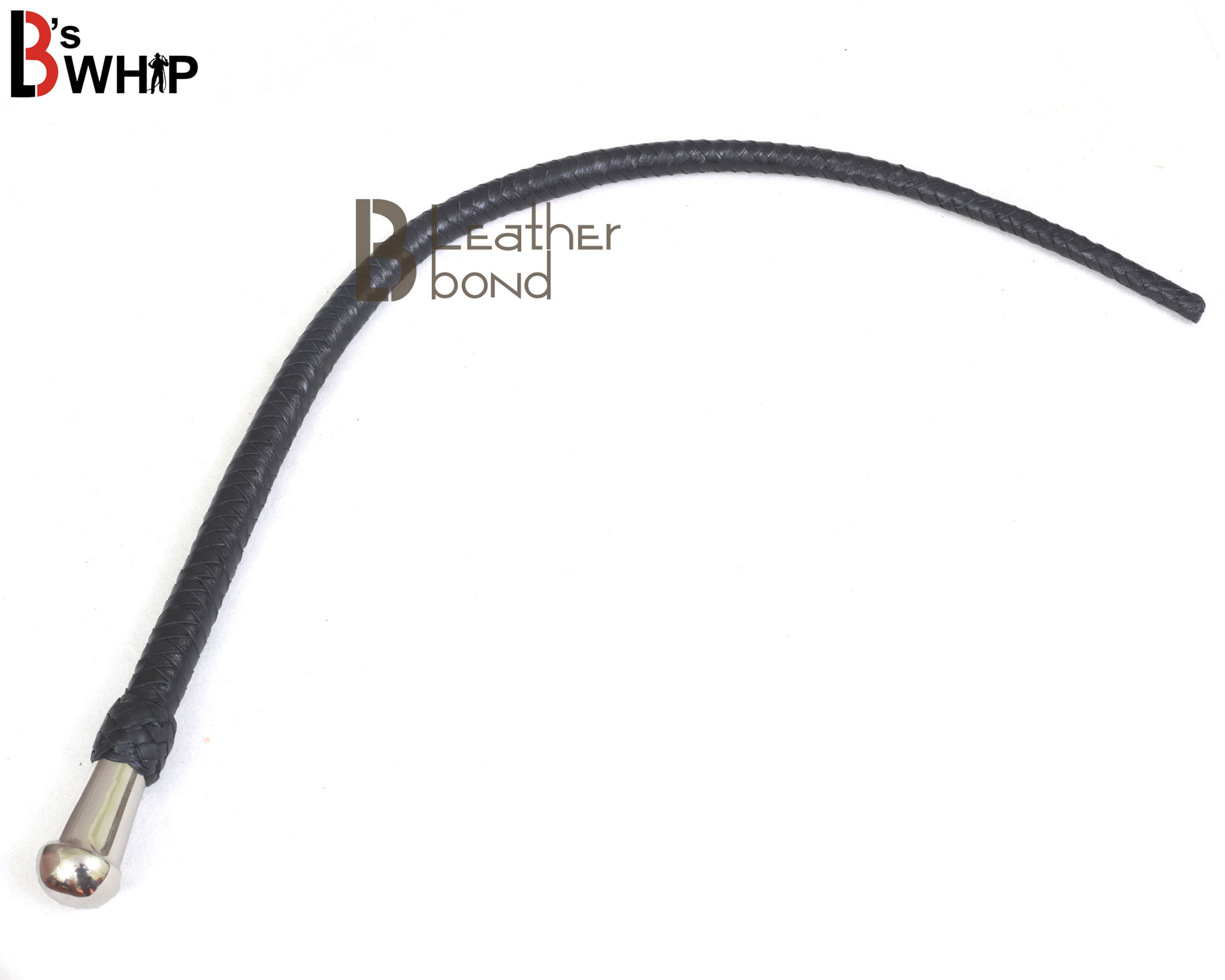 6 Foot 8 Plaits Genuine Cowhide Leather Bullwhip by Equinelibrium
