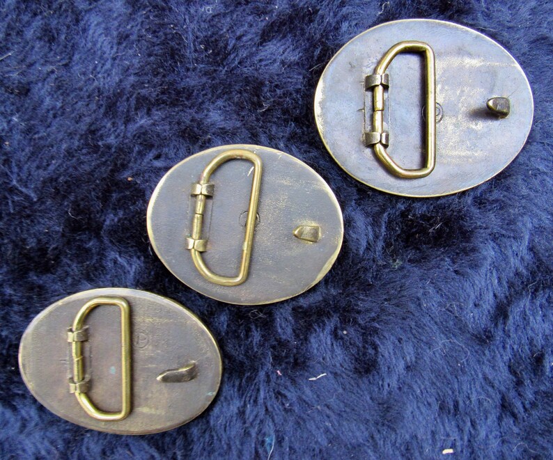 BOY SCOUTS Belt Buckles Lot of 3 different BSA Eagle Scouting Merit Badge noac Council Brass