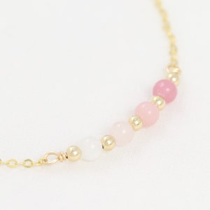 Mom Birthstone Necklace, Handcrafted Gemstone Jewelry, Gift for Grandma, Grandmother, Wife, Raw Gemstone Necklace in Gold, Sterling Silver
