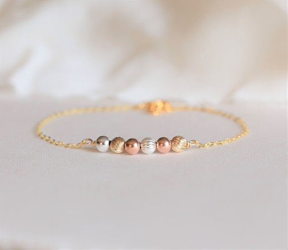 60th Birthday Gift for Women, 6 Beads for 6 Decades Jewelry, Milestone Birthday Bracelet, Dainty, 60th Birthday Gift for Grandma, Friend