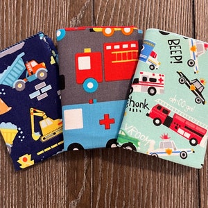 Cars wallet, kids wallet, boys wallet, trifold wallet, dump truck wallet, airplane wallet, Childrens wallets, fabric wallet, construction
