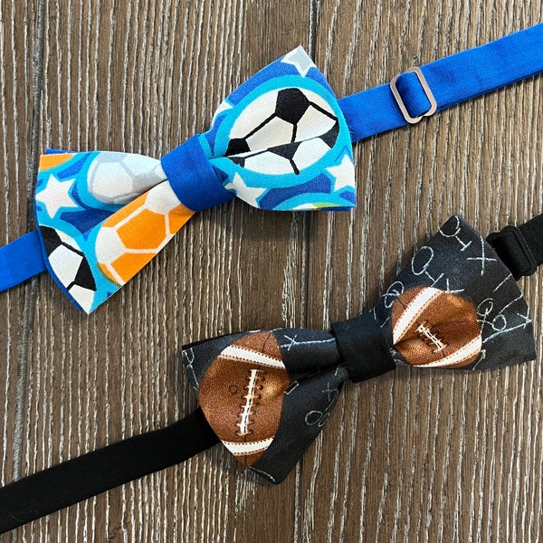 sports bow tie, boys bow tie, Easter bowtie, childrens bow tie, football bowtie, basketball bow tie, adjustable bow tie,