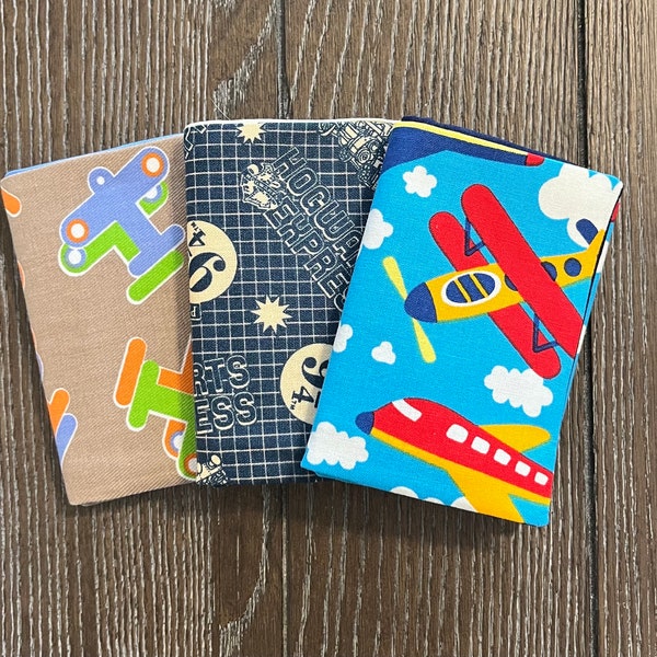 Airplane wallet, kids wallet, magical train, boys wallet, trifold wallet, classic airplane wallet, Childrens wallets, fabric wallet