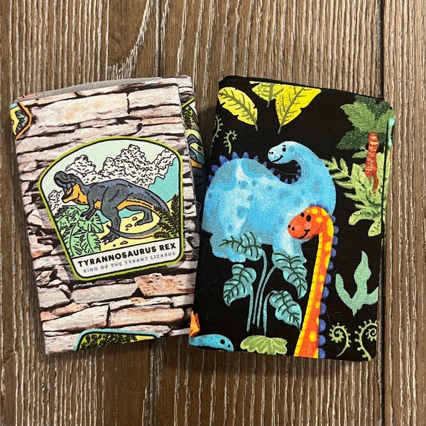 Dinosaur wallet, kids wallet, boys fabric wallet, trifold wallet, Jurassic world wallet, T-Rex dinosaur wallet,