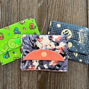 Estuche para tarjetas a presión, regalo para profesores, estuche para tarjetas de regalo, tarjetero, billetera para niños, billetera para niños, tarjetero para tarjetas de regalo