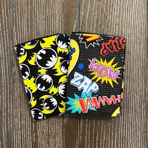 Action wallet, Hero wallet, Bat logo wallet, boys wallet, trifold wallet, fabric wallet, Childrens wallets,