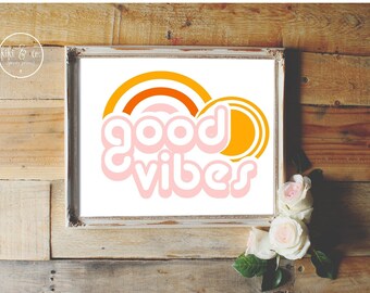 Good Vibes Only Print, Positive Thinking, Manifesting Quote, Positive Vibes, Instant Download, Printable Art, Digital Print, Poster