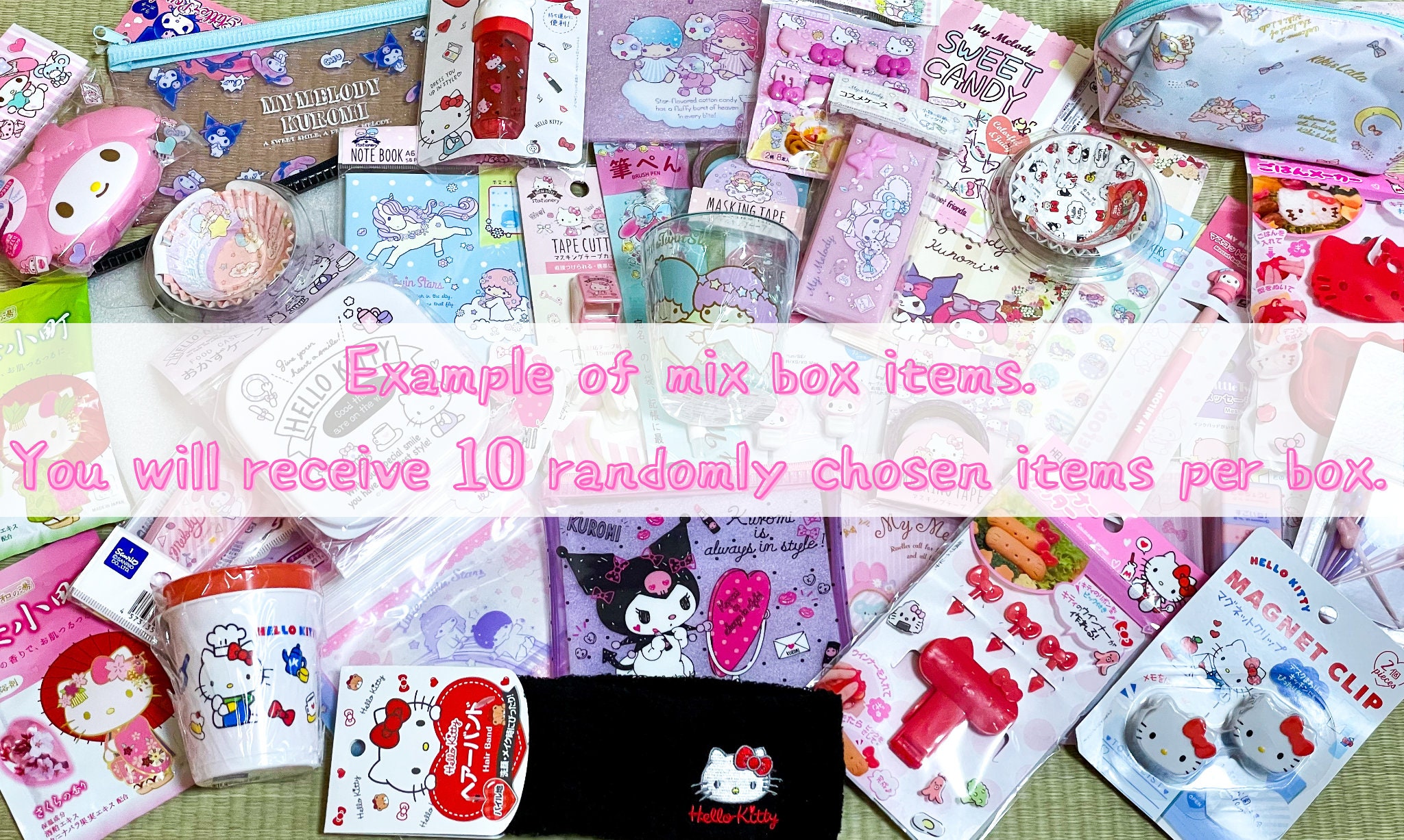 Sanrio Surprise Box Cinnamoroll My Melody Hello Kitty Little Twin Stars  Japan Japanese Stationery Bento Bath Beauty Mystery Bag 