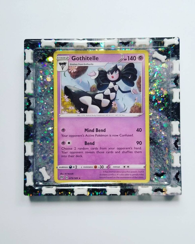 Gothita Gothorita Gothitelle Kawaii Resin Trinket Tray Coaster Slight B-grade