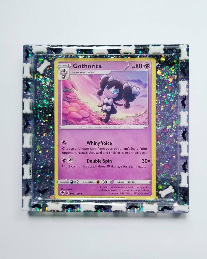 Gothita Gothorita Gothitelle Kawaii Resin Trinket Tray Coaster Slight B-grade