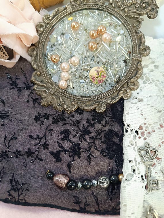 Dentelle Ancienne à La Main En Coton Blanc - Longueur 39 Cm, Largeur 16 Cm - Pour Scrapbooking, Déco, Artisanat