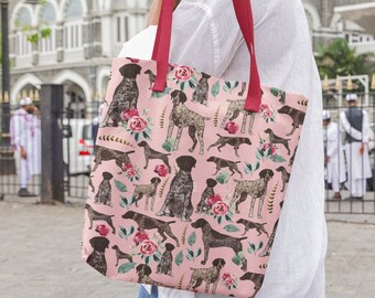 Liver and white pointer Tote bag, pointer dog gift, german shorthaired pointer, GSP mom bag