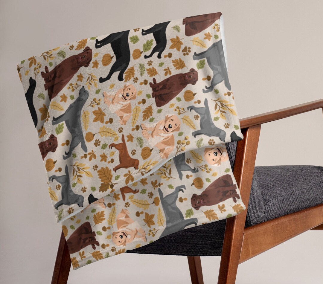 Labrador Retriever Throw Blanket, Ellow Lab, Fox Red Lab, Silver ...
