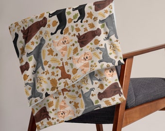 Labrador retriever  Throw Blanket, ellow lab, Fox red lab, Silver labrador, Black, chocolate