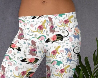 Pet rat Leggings, Cute rat gift, pet rat bag, funny rats gift, rat and flowers, rat gift for women
