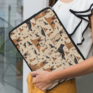 German shepherd Laptop Sleeve,  german shepherd laptop case, GSD bag