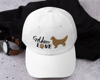 Golden retrieverlover baseball hat, perfect gift for golden mom and golden Dad hat,Silhouette hat for Golden Mama