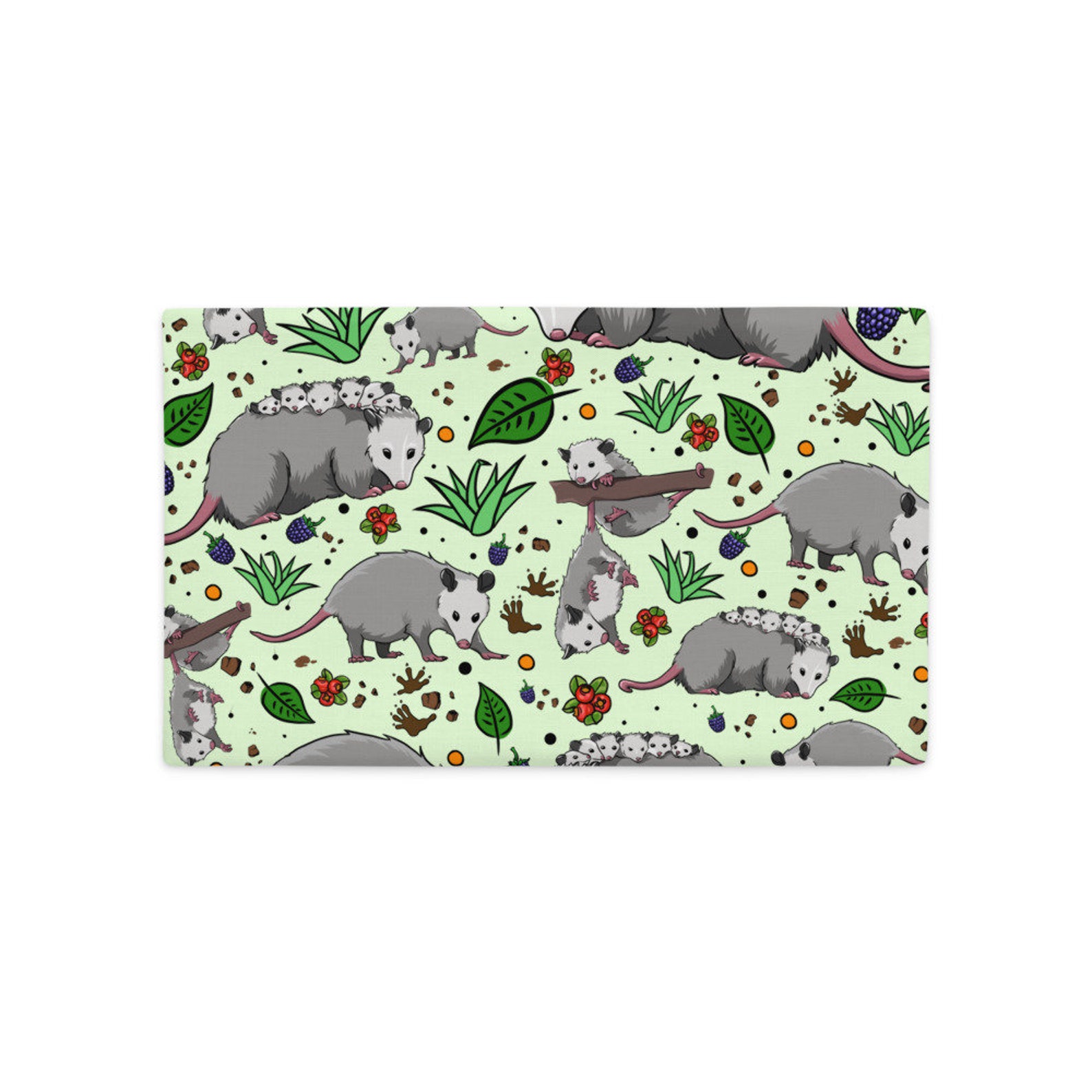 Super Cute Opossum Premium Pillow Case Wildlife Pillow Etsy