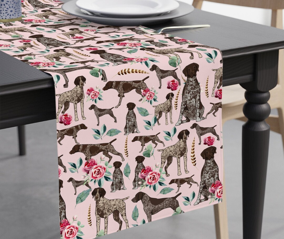 Pointer Table Runner (cotton, Poly),liver and White Pointer,german ...