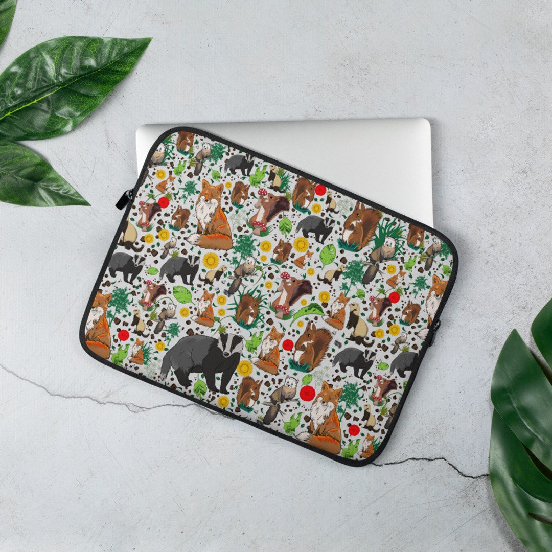 Woodland Animals Laptop Sleeve, Forest Animels Case - Etsy