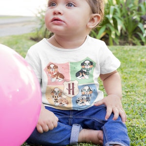 Dog puppies Toddler Short Sleeve Tee, Australian shepherd, Aussie baby gift