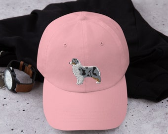 Australian shepherd Baseball Hat, Trucker Cap,Aussie cap for Boy or Girl, Australian shepherd gift, Blackt tricolor, red tricolor