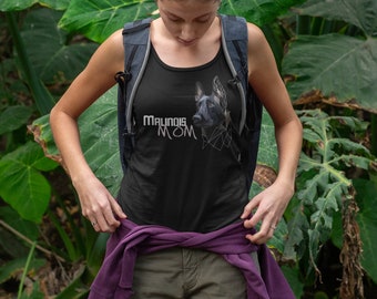 Belgian malinois mom Women's Racerback Tank, fitness dog mom tank