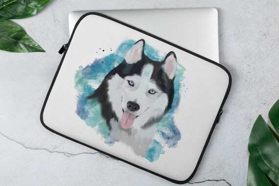 Husky Laptop Sleeve Siberian Husky Dog Gifts iPad Sleeve 12