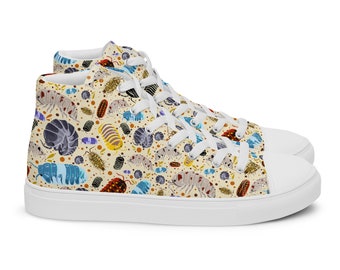 Isopod Women’s high top canvas shoes, Pill Bug gift