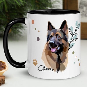 Custom German shepherd, GSD coffee mug, Shepherd mom mug, christmas mug gift, dog lover dad gift, K9 dog gift