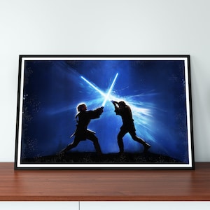 Anakin Skywalker & Obi-Wan Kenobi - Anakin Poster - Obi-Wan Kenobi Poster - Star Wars Poster - Star Wars Print - Watercolor Art