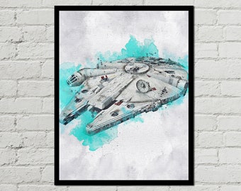 MILLENNIUM FALCON - Millennium Falcon Poster - Millennium Falcon Digital - Star Wars Poster - Digitaldruck - Fan-Kunst - druckbare Kunst