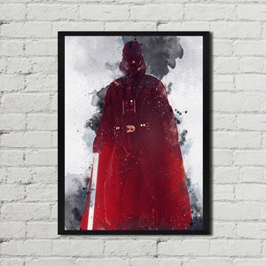 DARTH VADER - Darth Vader Poster - Darth Vader Digital - Star Wars Poster -  Digital Print - Watercolor Art - Fan Art - Printable Art