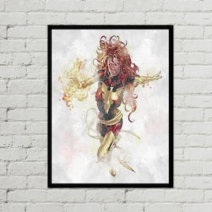DARK PHOENIX - Dark Phoenix Digital - X-Men Poster - Digital Download - Digitaldruck - Aquarell Kunst - Fan Art - druckbare Kunst