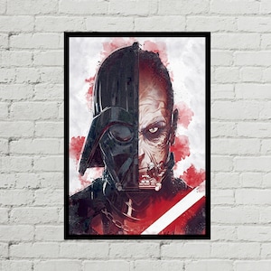 DARTH VADER - Darth Vader Poster - Darth Vader Digital - Star Wars Poster - Digital Print - Watercolor Art - Fan Art - Printable Art