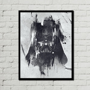 DARTH VADER - Darth Vader Poster - Darth Vader Digital -  Star Wars Poster - Digital Print - Watercolor Art - Fan Art - Printable Art