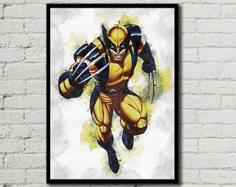 WOLWERINE - Wolwerine-affisch - Wolwerine Digital - Marvel-affisch - Digital nedladdning - Digitalt tryck - Akvarellkonst - Fankonst - Utskrivbar konst