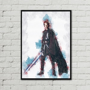ANAKIN SKYWALKER - Anakin Skywalker Digital - Darth Vader - Star Wars Poster - Digital Print - Watercolor Art - Fan Art - Printable Art