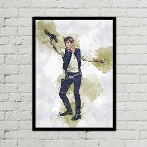 HAN SOLO - Han Solo Digital -  Star Wars Poster - Digital Download - Digital Print - Star Wars Print- Watercolor Art- Fan Art- Printable Art